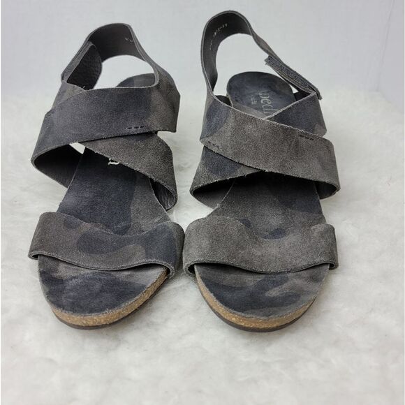 Pedro Garcia Lynna Suede Olive Camo Strappy Heel Sandals Eu Size 39 / Us 8.5. - Picture 2 of 9